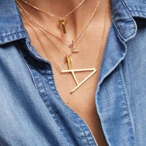 Anthropology A Initial Necklace